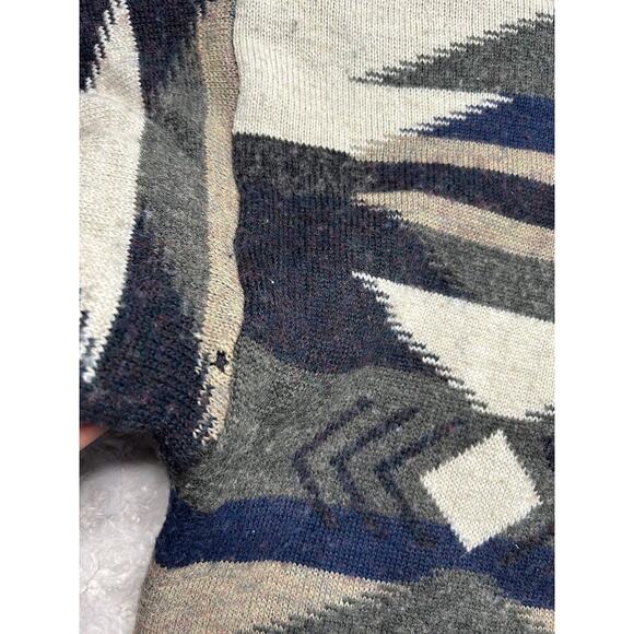 Expressions Vtg Geo Abstract Art Southwest Print Crewneck Sweater Knit Men’s XL - Picture 6 of 7